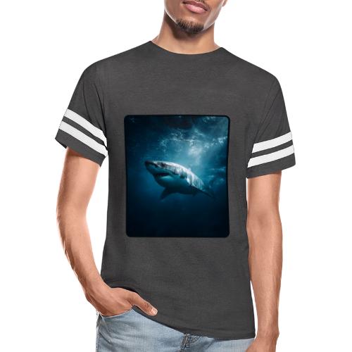 Great White Shark Ocean Design - Men's Football Tee