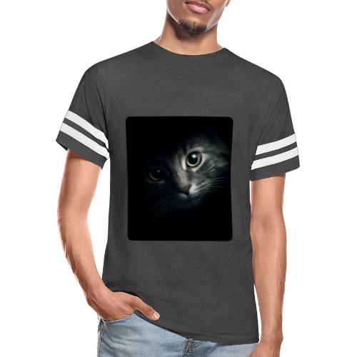 Cat Face in Shadow Close-Up Design - Men's Football Tee