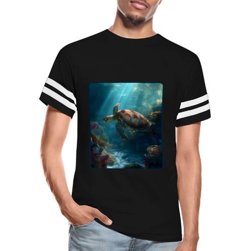 Sea Turtle Coral Reef Design - Men's Football Tee