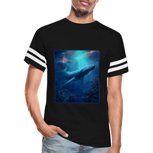 Humpback Whale Ocean Reef Design - Men's Football Tee