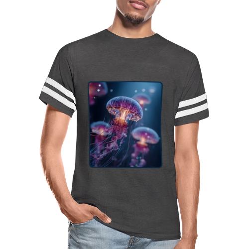 Glowing Jellyfish Deep Sea Design - Men's Football Tee
