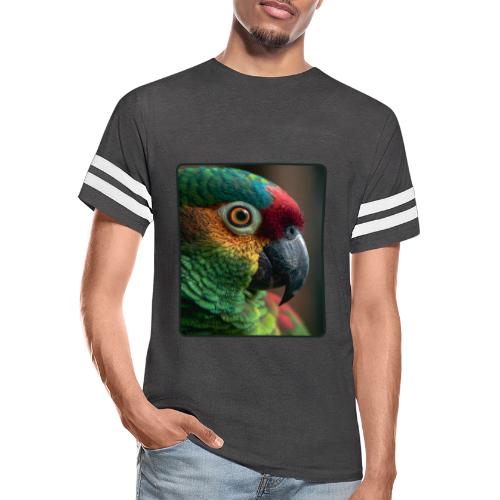 Colorful Parrot Close-Up Design - Men's Football Tee