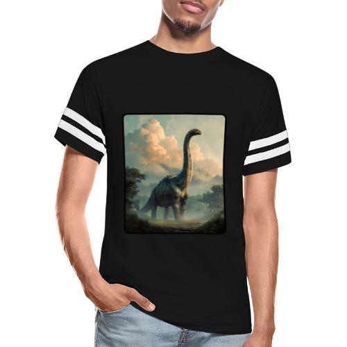Brachiosaurus Prehistoric Scene Design - Men's Football Tee
