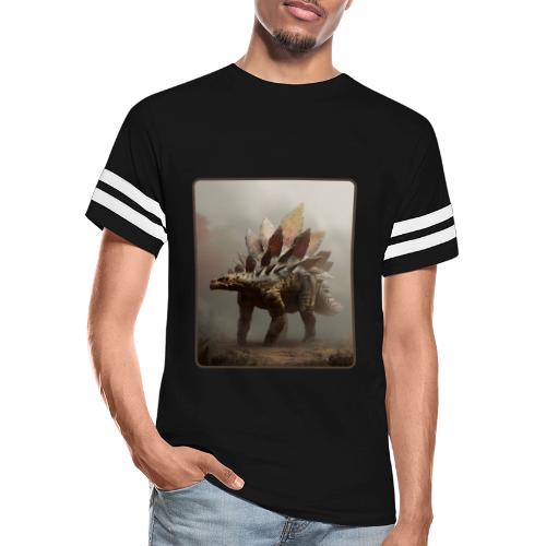 Stegosaurus Misty Forest Design - Men's Football Tee