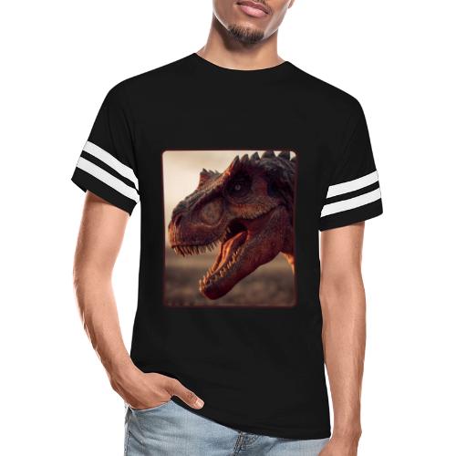 T Rex Roaring Close-Up Design - Men's Football Tee