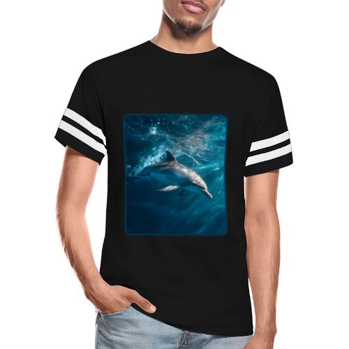 Dolphin Sunlit Ocean Serenity Design - Men's Football Tee