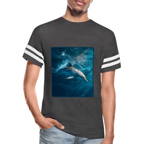 Dolphin Sunlit Ocean Serenity Design - Men's Football Tee