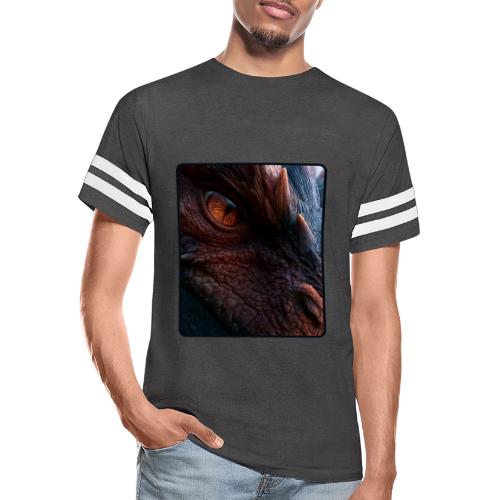 Fierce Ancient Dragon Portrait Design - Men's Football Tee
