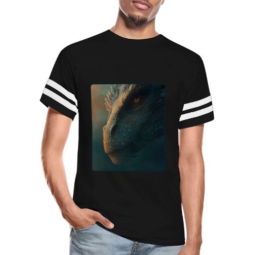 Golden Eye Dragon Close-Up Design - Men's Football Tee
