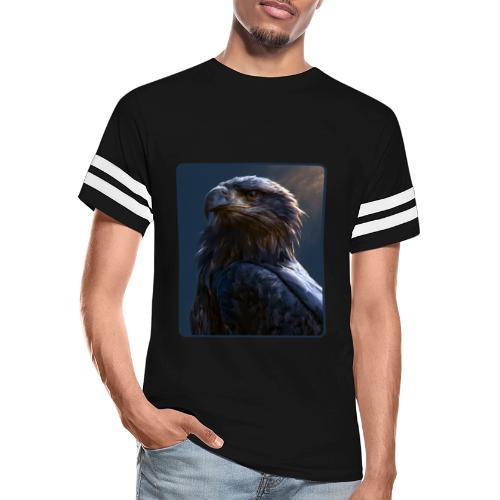 Majestic Eagle Cinematic Portrait Design - Men's Football Tee