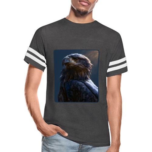 Majestic Eagle Cinematic Portrait Design - Men's Football Tee