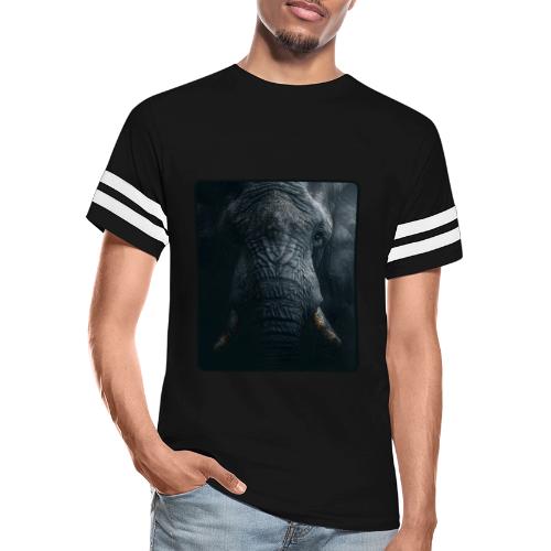 Shadow Elephant Intense Eyes Design - Men's Football Tee