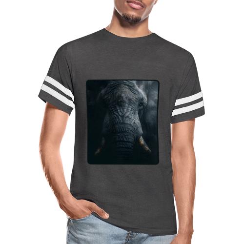 Shadow Elephant Intense Eyes Design - Men's Football Tee