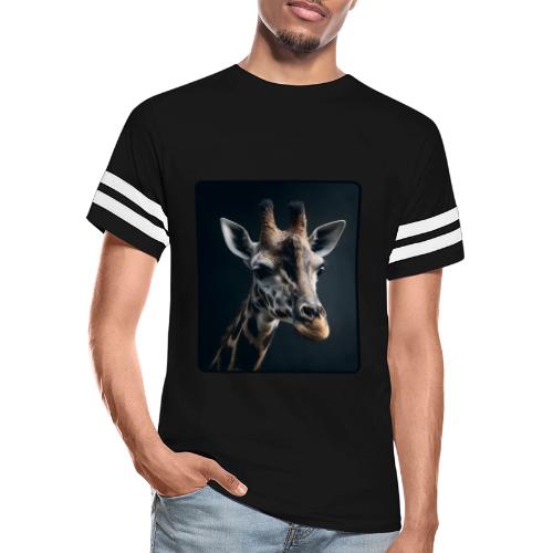 Majestic Giraffe Artistic Portrait Design - Men's Football Tee