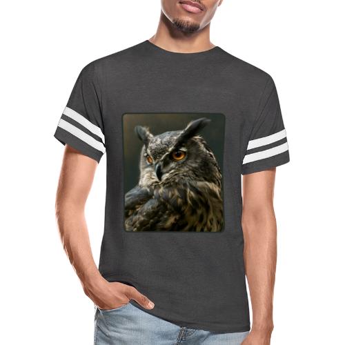 Eurasian Eagle Owl Portrait Design - Men's Football Tee