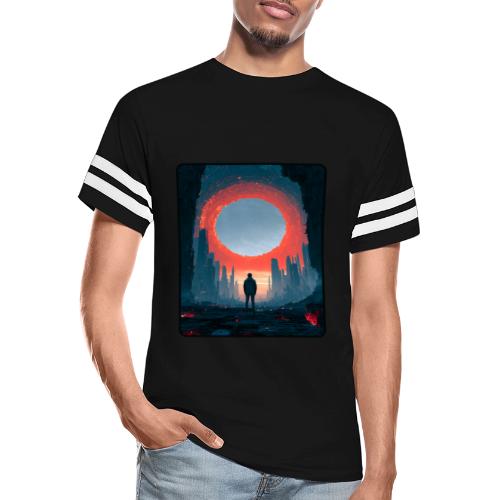 Cosmic Portal Future City Design - Men's Football Tee