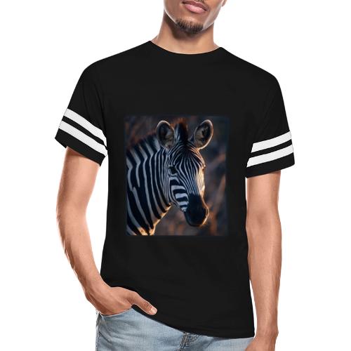 Majestic Zebra Sunset Portrait Design - Men's Football Tee