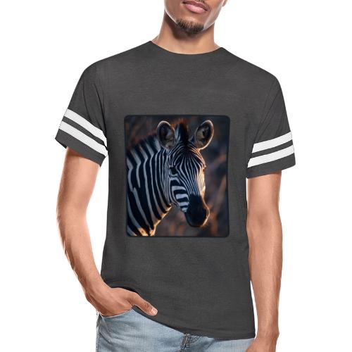 Majestic Zebra Sunset Portrait Design - Men's Football Tee