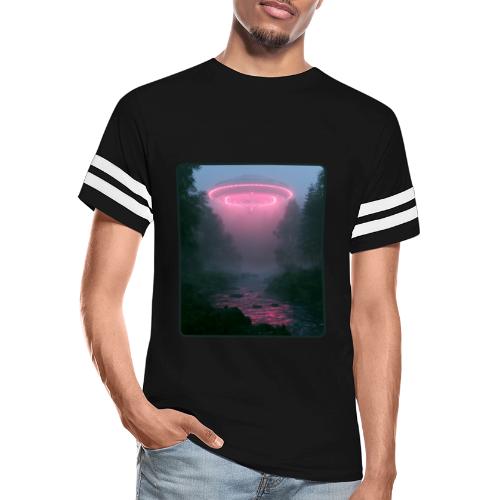 Neon UFO Forest River Design - Men's Football Tee