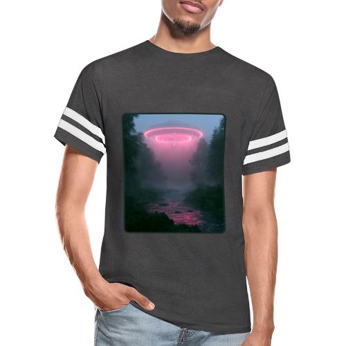 Neon UFO Forest River Design - Men's Football Tee
