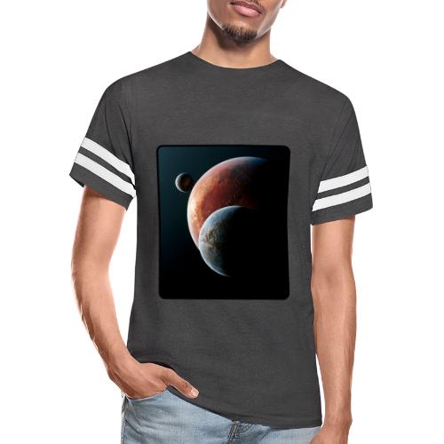Three Planets Deep Space Design - Men's Football Tee