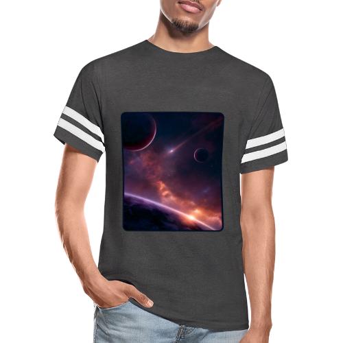 Cosmic Sunset Nebula Space Art - Men's Football Tee