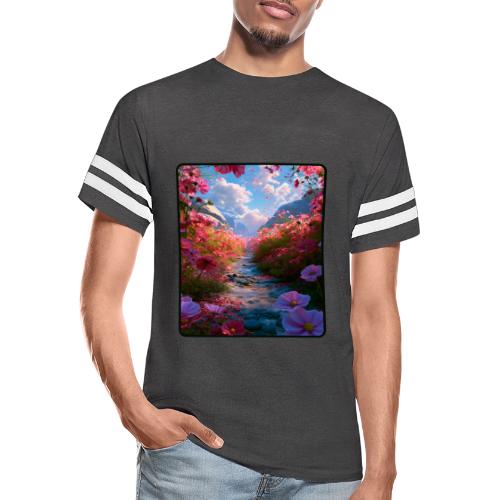 Dreamy Cosmos Valley Landscape Art - Men's Football Tee