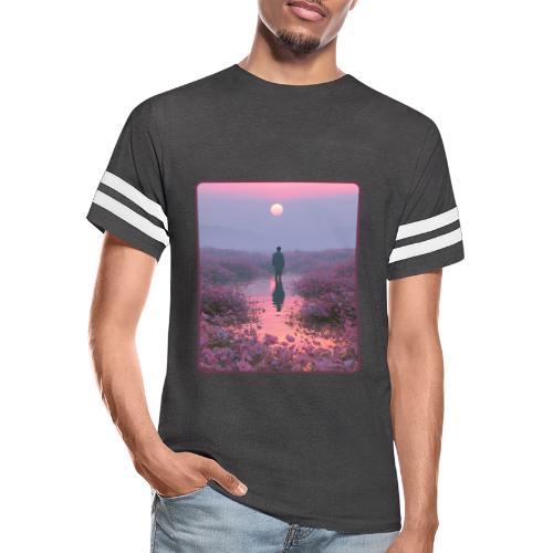 Ethereal Sunset Flower Field Art - Men's Football Tee