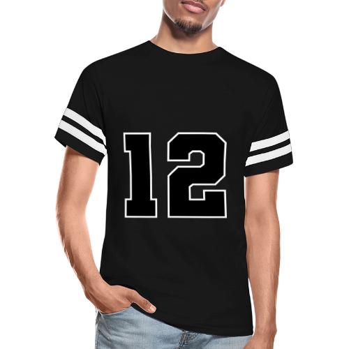 Varsity Number 12 Sports Design - Men's Football Tee