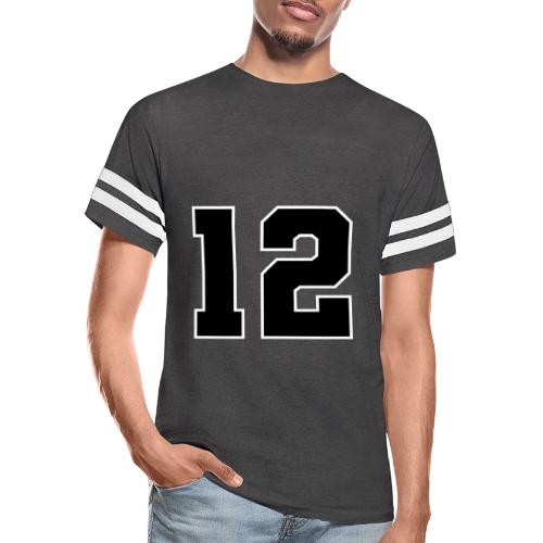 Varsity Number 12 Sports Design - Men's Football Tee