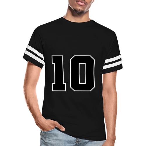 Varsity Number 10 Athletic Design - Men's Football Tee