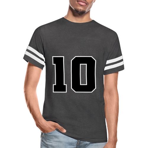 Varsity Number 10 Athletic Design - Men's Football Tee