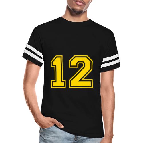 Number 12 in a classic athletic collegiate font - Men's Football Tee