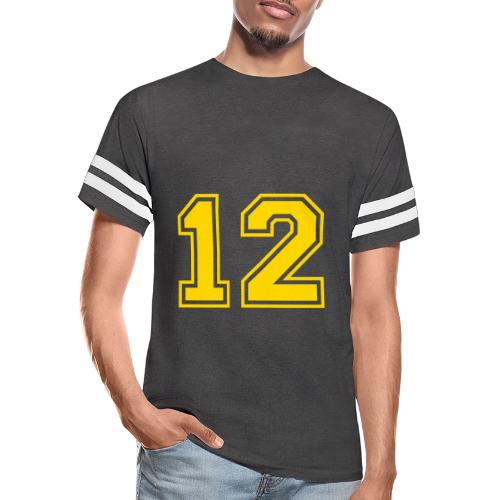 Number 12 in a classic athletic collegiate font - Men's Football Tee
