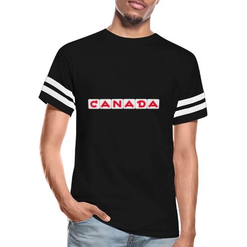 Canada, red letters on white background - Men's Football Tee
