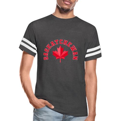 Saskatchewan with maple leaf - Men's Football Tee