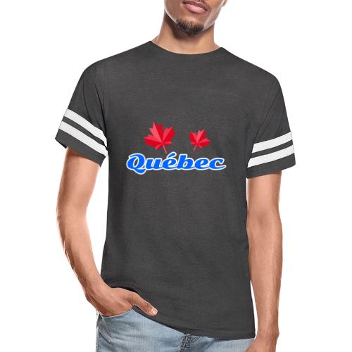 Québec with two red maple leaves - Men's Football Tee