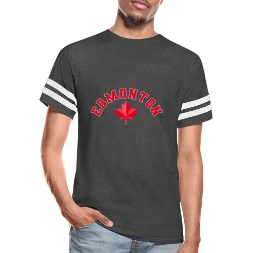 Edmonton with maple leaf - Men's Football Tee
