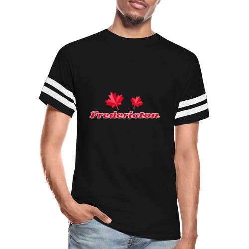 Fredericton with two red maple leaves - Men's Football Tee