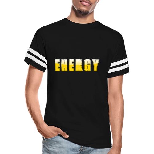 ENERGY Electric Yellow Power Word Design - Men's Football Tee