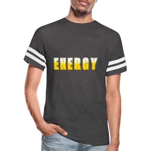 ENERGY Electric Yellow Power Word Design - Men's Football Tee