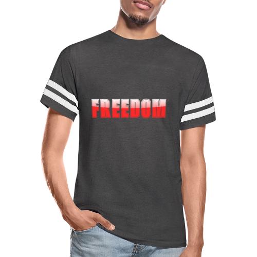 Freedom Typography Design - Men's Football Tee