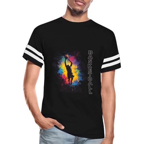 High Energy Basketball Paint Splatter Art - Men's Football Tee