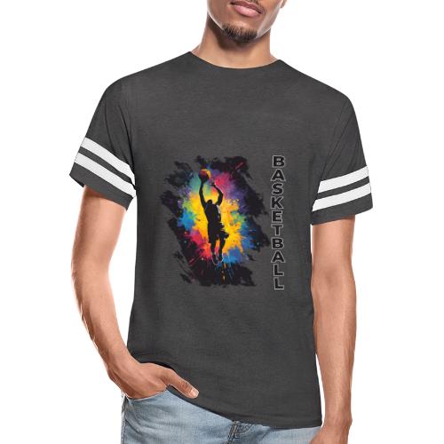 High Energy Basketball Paint Splatter Art - Men's Football Tee