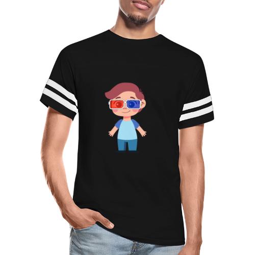 Boy with eye 3D glasses - Vintage Sports T-Shirt