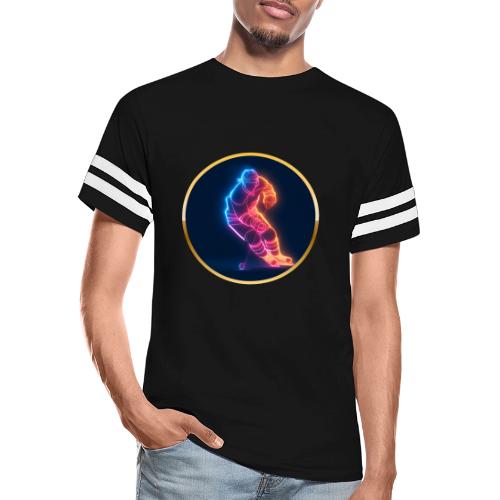 Hockey: Neon Hockey Sketch - Men's Football Tee