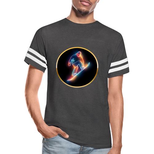 Golden Neon Snowboard - Men's Football Tee