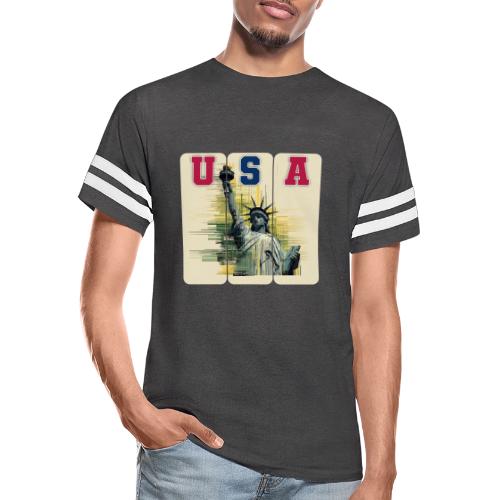 Art illustration of the Statue of Liberty - Men's Football Tee