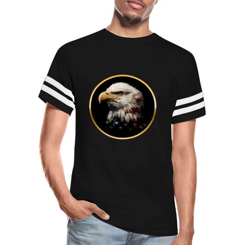 America: Golden Freedom Crest - Men's Football Tee