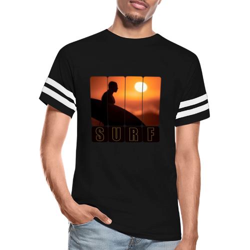 Surfing: Sunset Surf Panels - Men's Football Tee